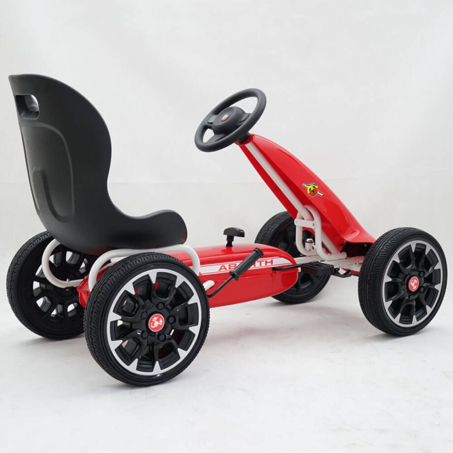 Kart cu pedale pentru copii Abarth pb9388a rosu cu alb
