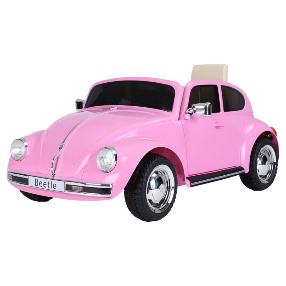 Masinuta electrica fetite VolksWagen Beetle roz