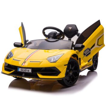Masinuta electrica usi cu deschidere lambo Lamborghini Aventador galben