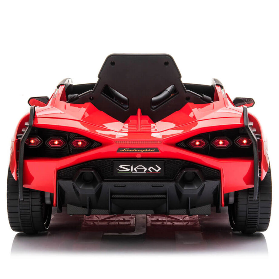 Masinuta electrica pentru copii Lamborghini Sian rosu roti cauciuc eva