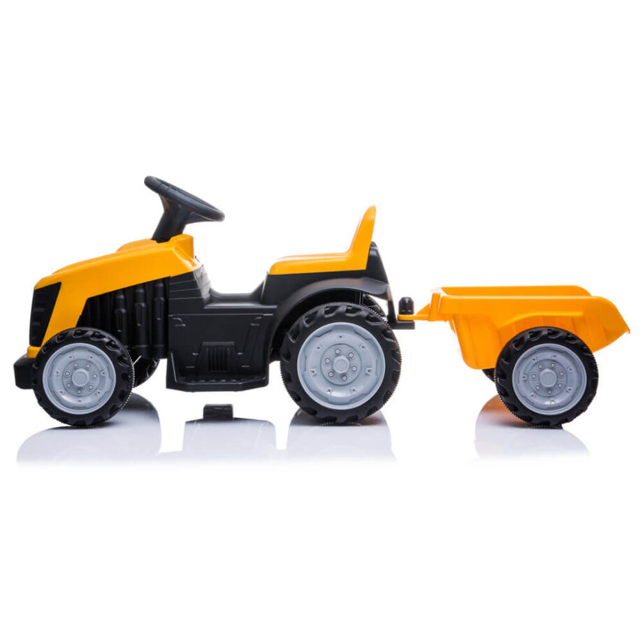 Tractor electric pentru copii 2 3 4 5 6 ani TR1908T portocaliu COCO TOYS