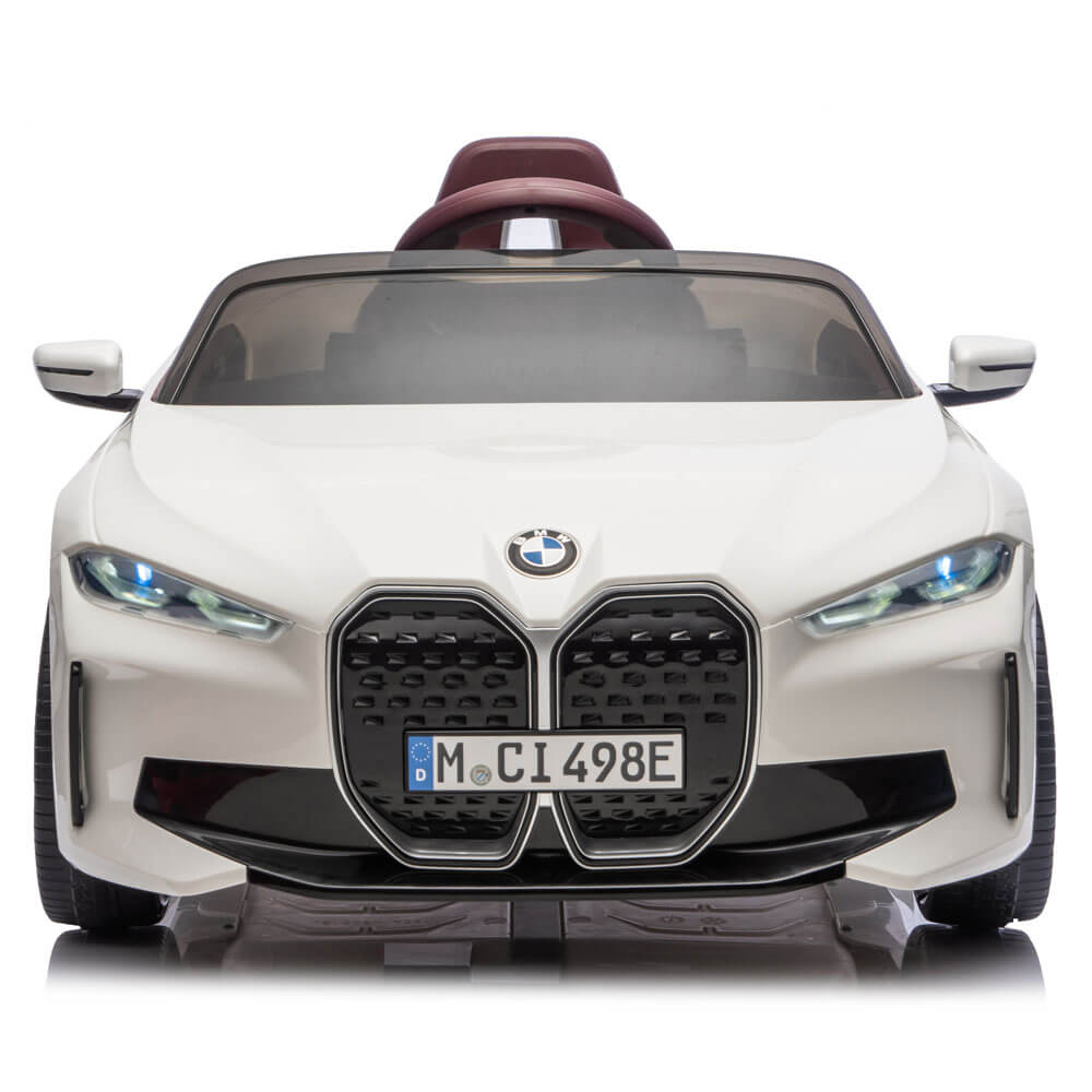 Masinuta electrica copii BMW i4 alb roti cauciuc EVA JE 1009
