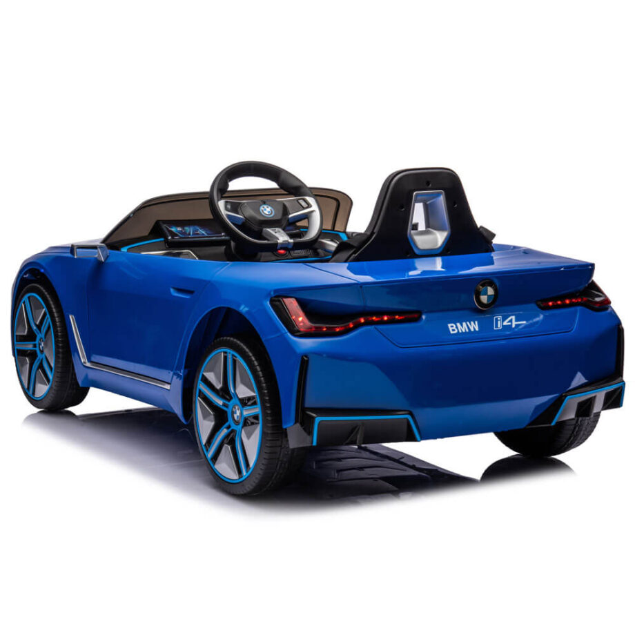 Masinuta electrica copii BMW i4 albastra acumulator baterie