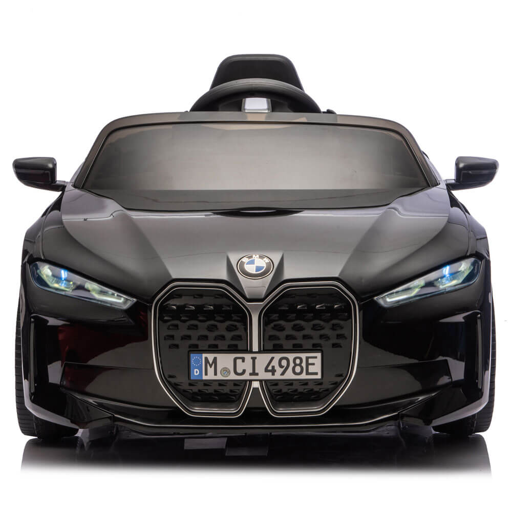 Masinuta electrica copii BMW i4 negru roti cauciuc EVA JE1009