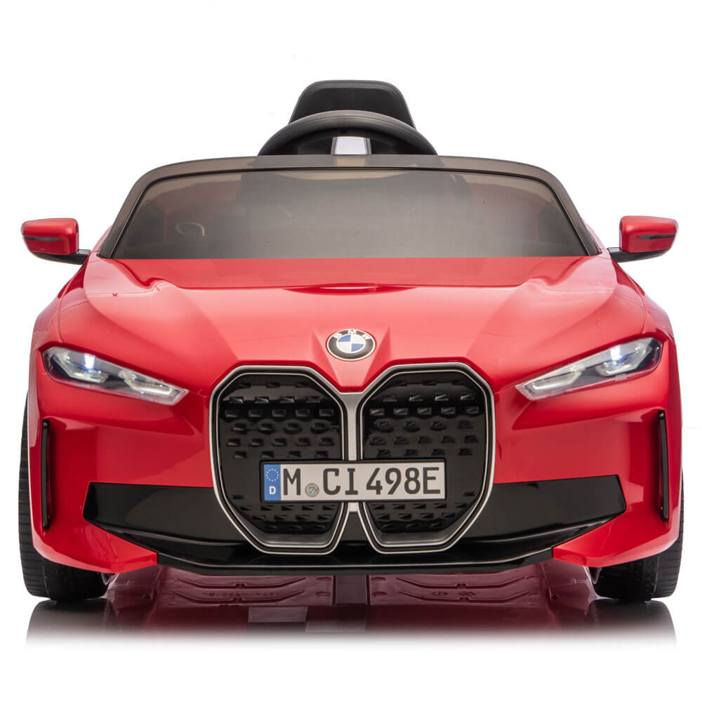 Masinuta electrica copii BMW i4 rosu roti cauciuc EVA JE1009