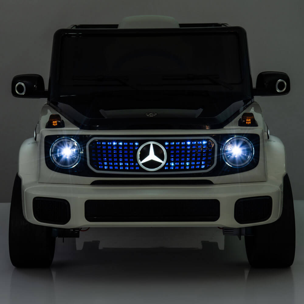 Masinuta electrica pentru copii Mercedes EQG Concept JJ2088 alba lumini led