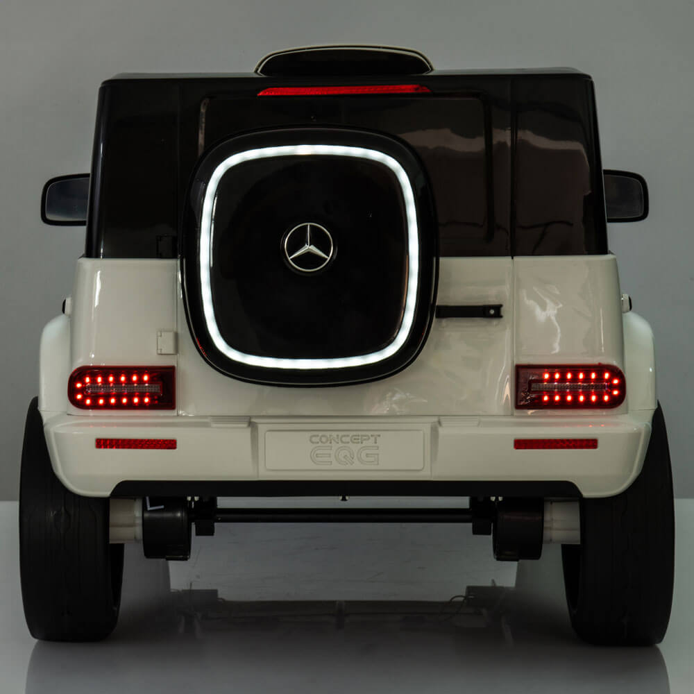 Masinuta electrica pentru copii Mercedes EQG Concept JJ2088 alba lumini leduri spate