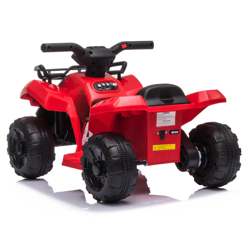 ATV electric pentru copii acumulator de 6 volti cadou botez JS320 rosu