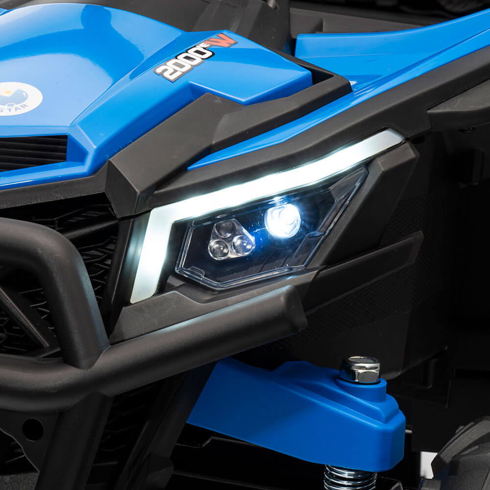 Buggy UTV electric pentru copii XMX631 albastru faruri lumini led