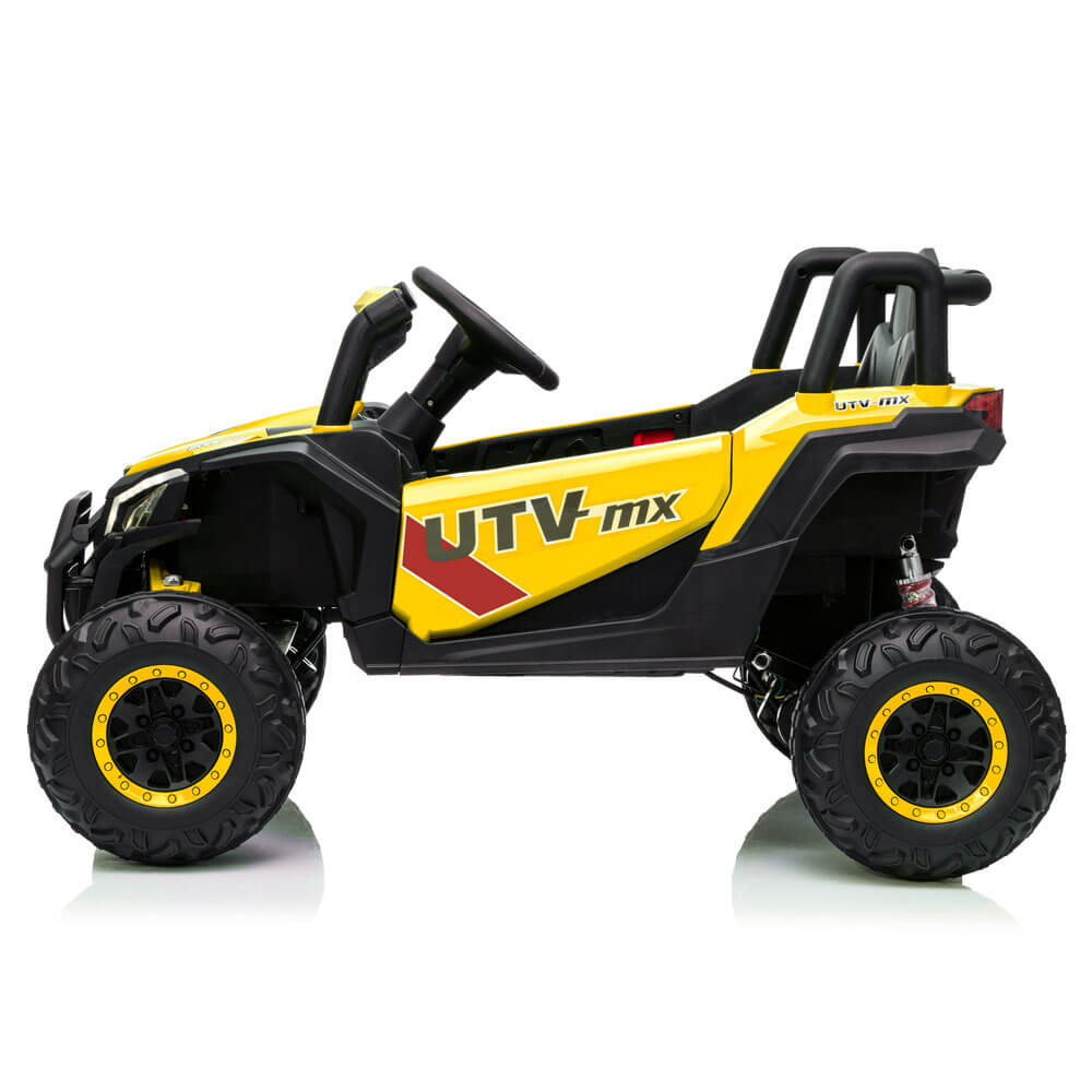 Buggy UTV electric pentru copii XMX631 galben 2 motoare 12 V Volti acumulator baterie