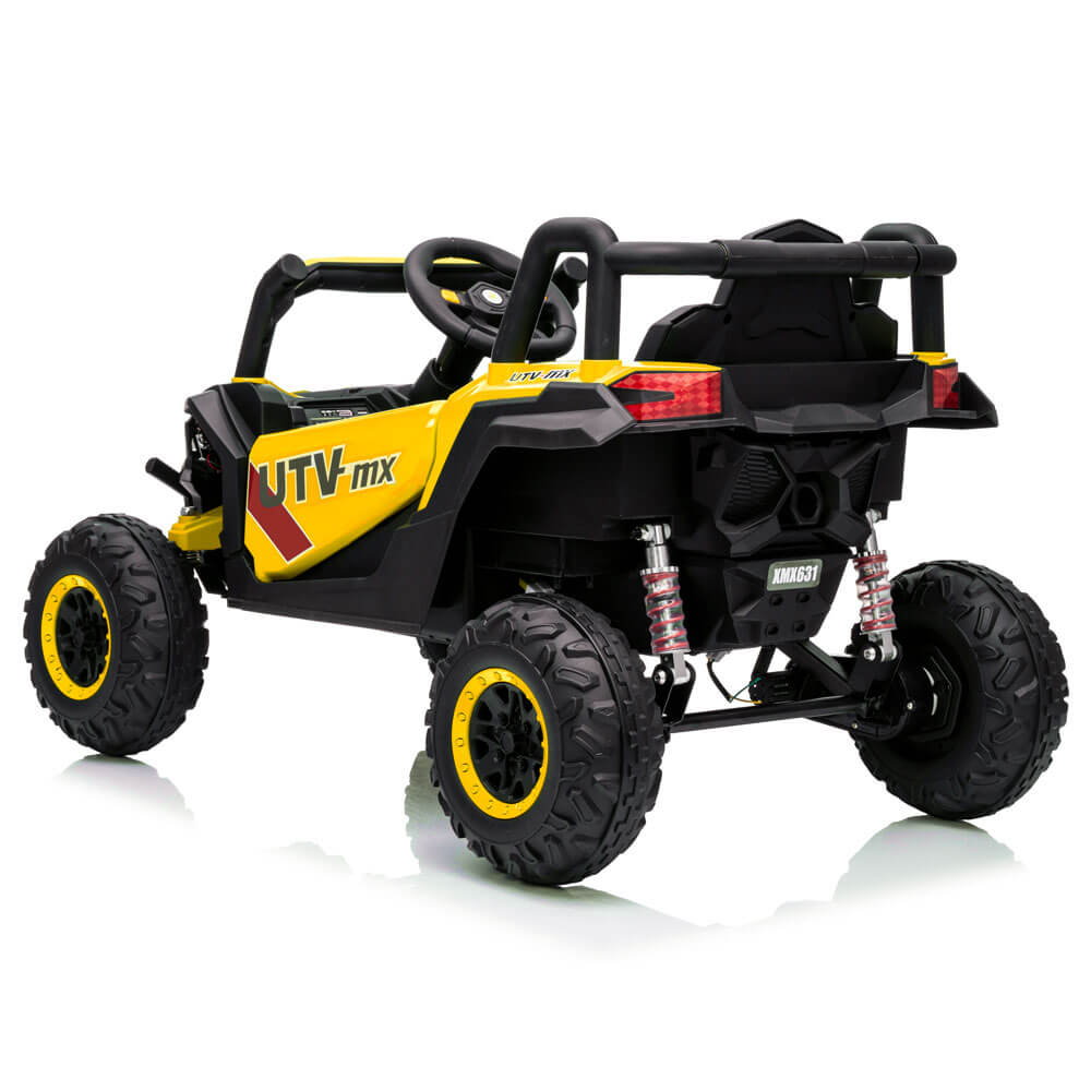 Buggy UTV electric pentru copii XMX631 galben suspensii spate