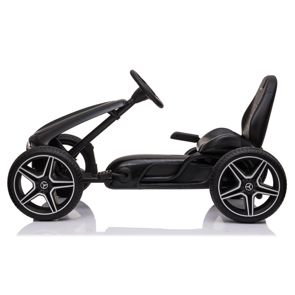 Kart cu pedale pentru copii Mercedes XMX610 negru roti spuma cauciuc EVA