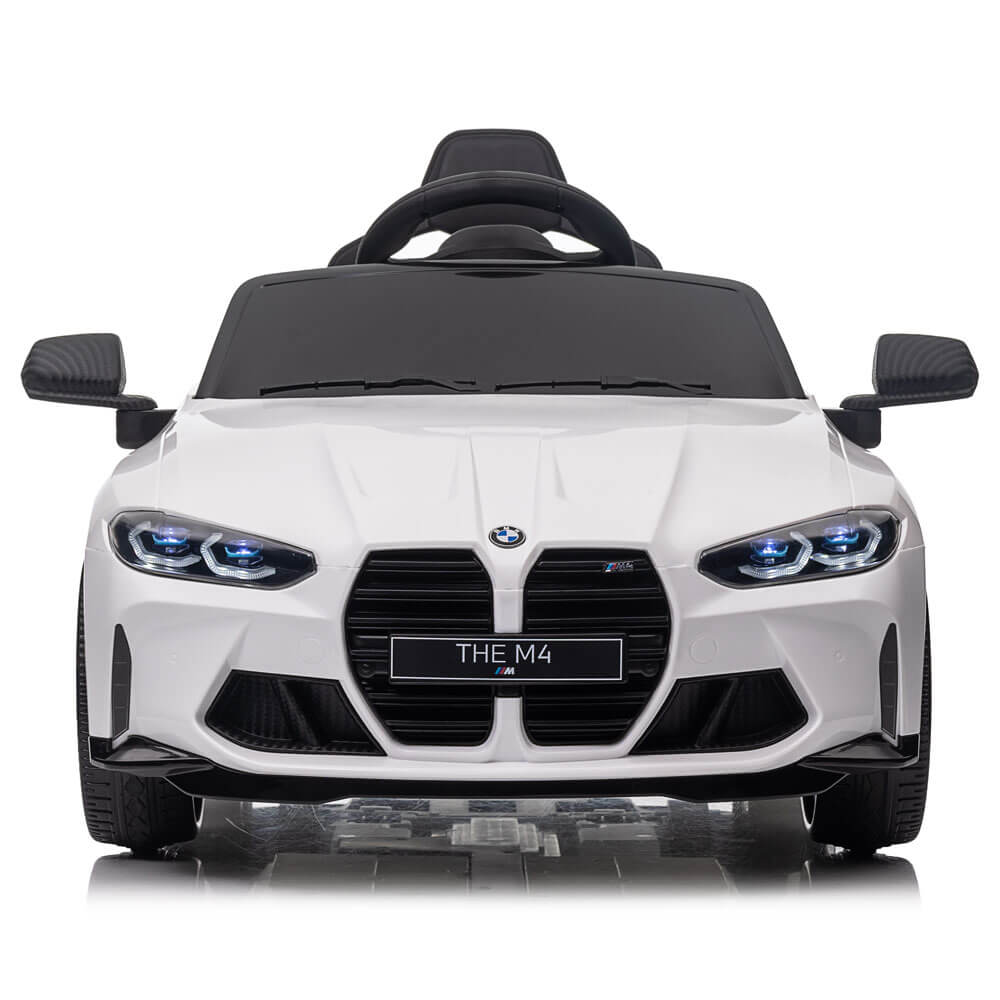 Masinuta electrica pentru copii BMW M4 COCO TOYS alba roti cauciuc eva