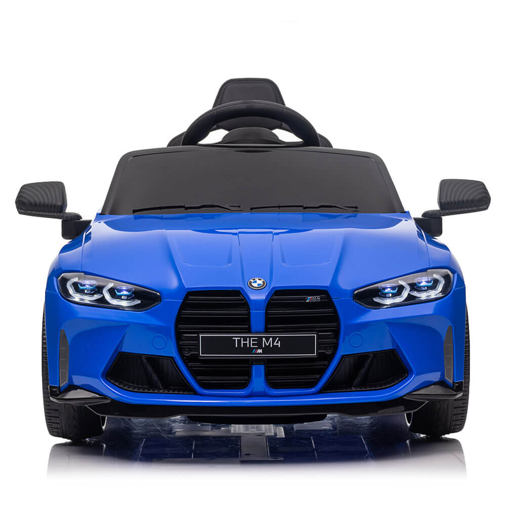 Masinuta electrica pentru copii BMW M4 COCO TOYS albastra roti cauciuc eva