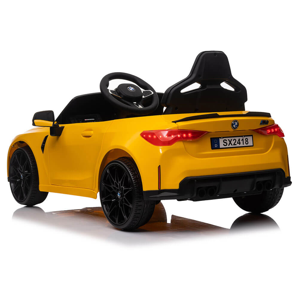Masinuta electrica pentru copii BMW M4 COCO TOYS galbena acumulator baterie