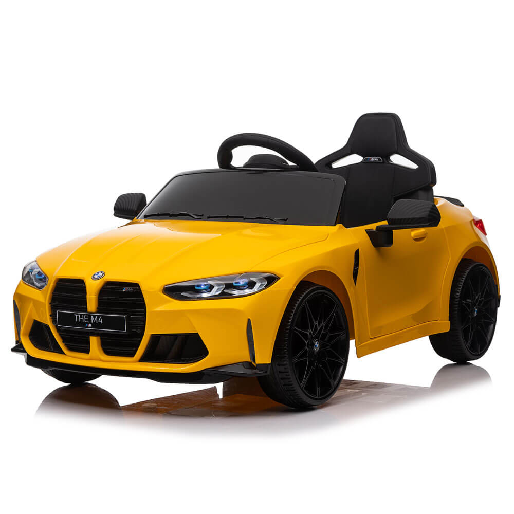 Masinuta electrica pentru copii BMW M4 COCO TOYS galbena