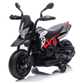 Motocicleta electrica pentru copii Aprilia Dorsoduro A017 6V COCO TOYS neagra