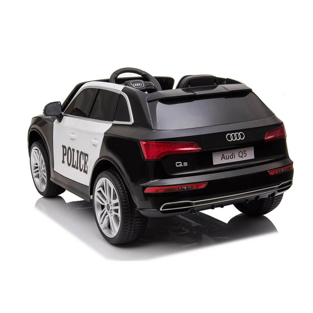 Masinuta electrica de politie pentru copii Audi Q5 COCO TOYS HZB 108 alba mp3 player USB