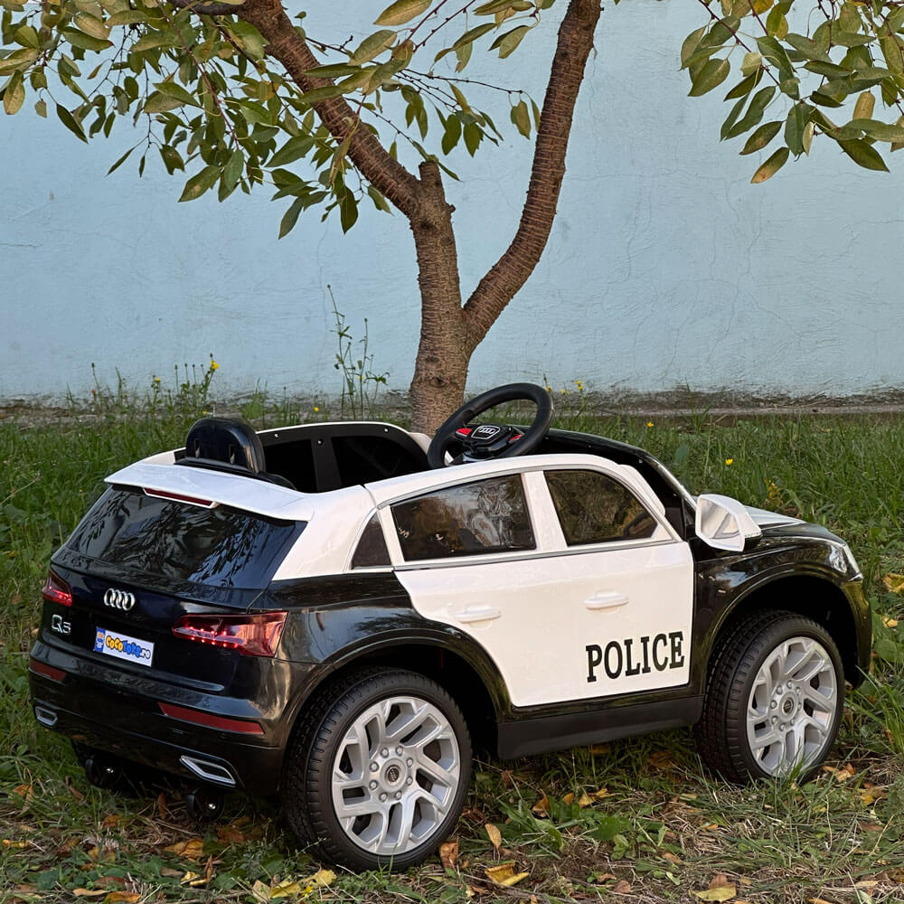 Masinuta electrica de politie pentru copii Audi Q5 COCO TOYS HZB 108 roti cauciuc eva