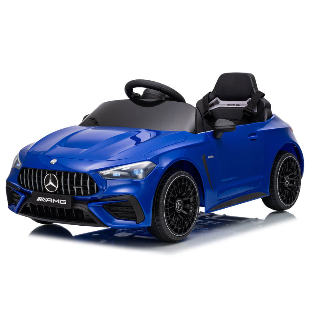 Masinuta electrica pentru copii Mercedes CLE 53 AMG COCO TOYS cadou pentru copii de 1 2 3 ani albastra Premium 6 Volti