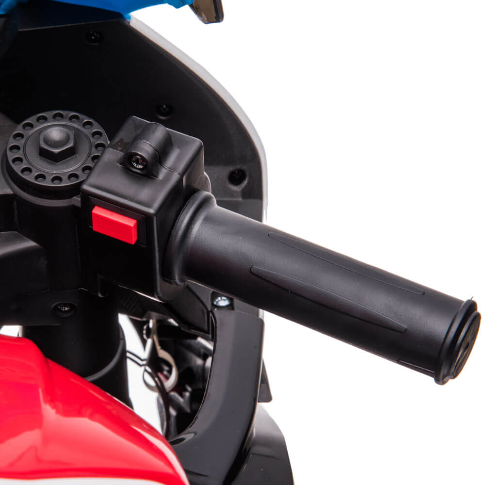 Motocicleta electrica pentru copii BMW HP4 XXL COCO TOYS buton de acceleratie la mana pe ghidon