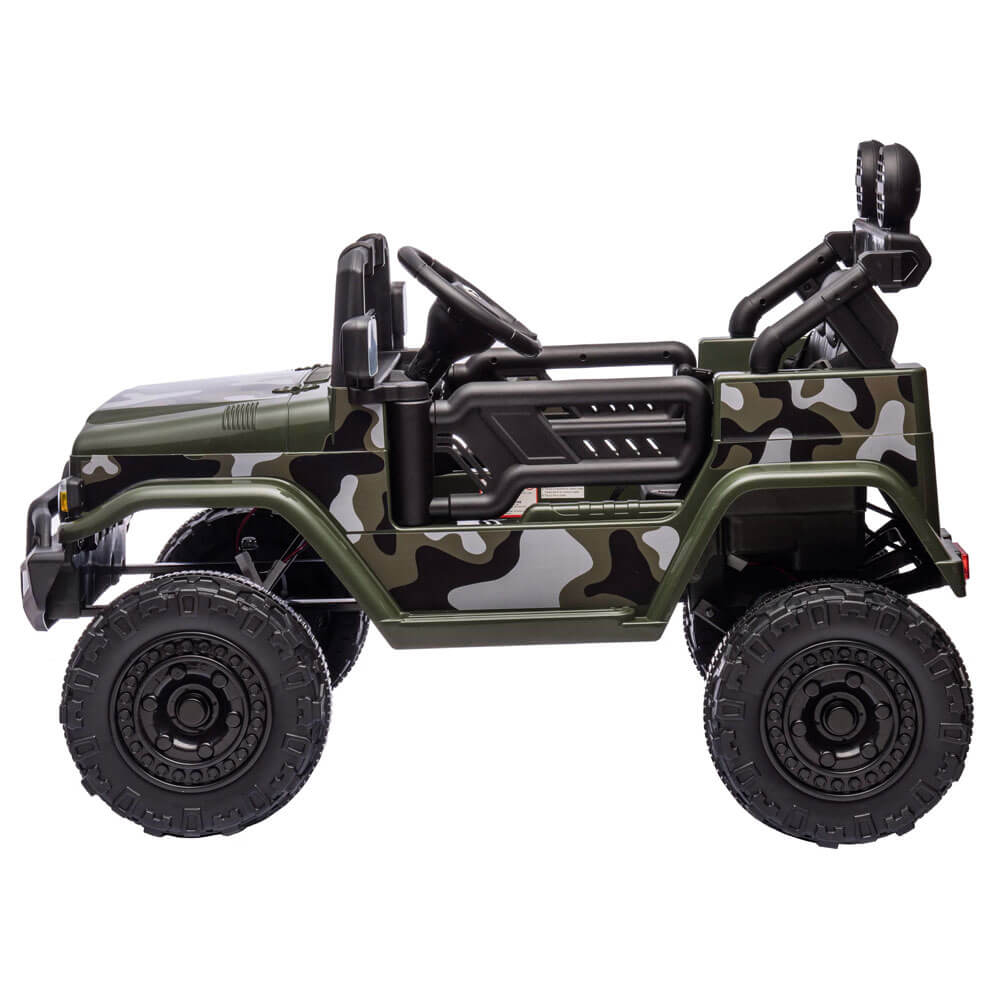 Masinuta electrica pentru copii Toyota FJ Cruiser JJ2099 verde camuflaj acumulator 12 V Volti baterie