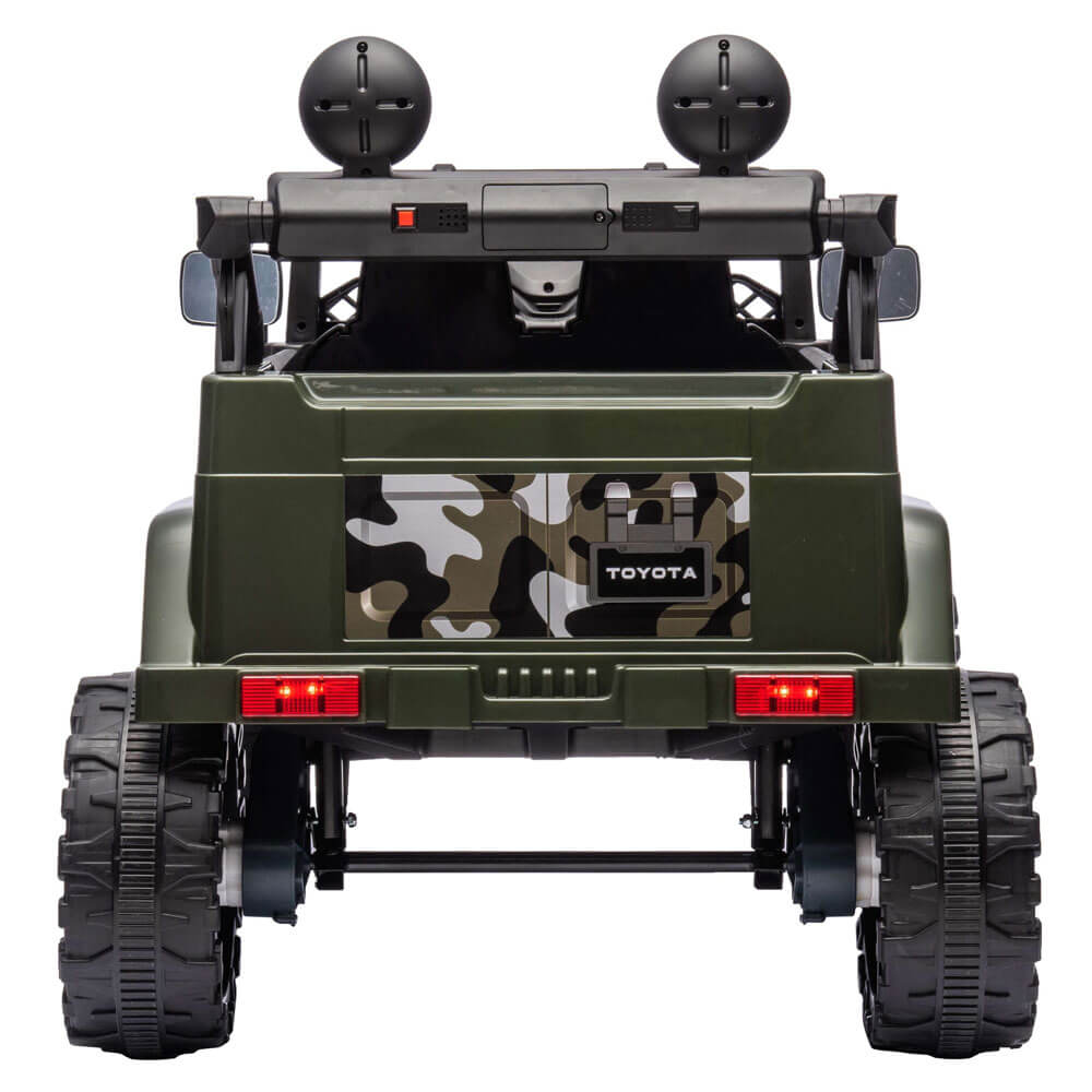 Masinuta electrica pentru copii Toyota FJ Cruiser JJ2099 verde camuflaj usi cu deschidere